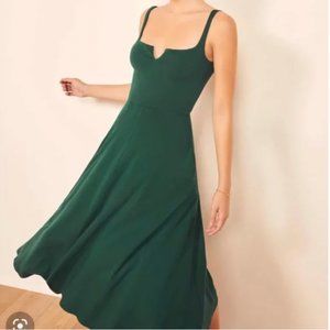 NWOT Reformation Jeans Zarina Emerald Dress Size Medium